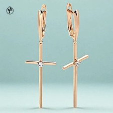 Orecchini lunghi croce