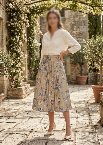 Gonna midi zara - beige, m