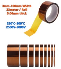 Kapton Nastro Poliimmide Resistente al Calore Adesivo Isolamento Larghezza3mm-100mm 33m/Rotolo
