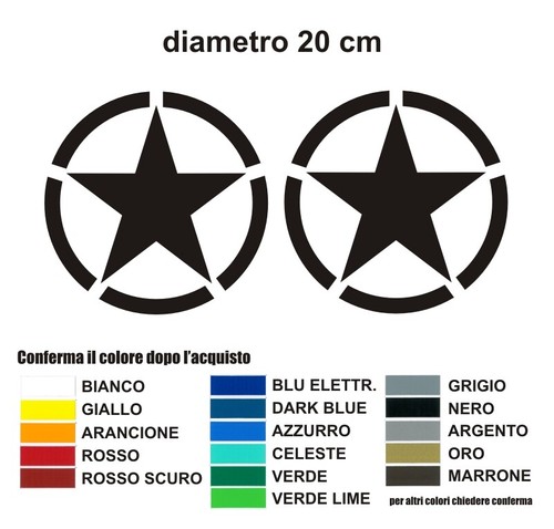 Kit adesivo stella militare - kit,