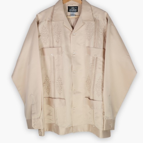 Camicia izamal guayabera beige - guayabera,