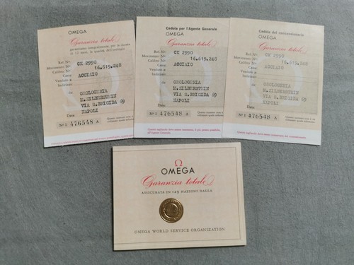 Omega vintage warranty - , paper