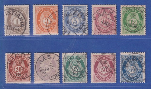 Norvegia 1878 francobolli - norvegia,
