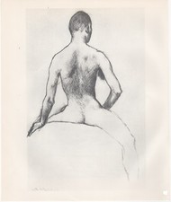 Pablo Picasso - Nudo di giovane uomo a cavallo - Litografia