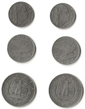 Lotto di 6 pezzi 20 CENTESIMI