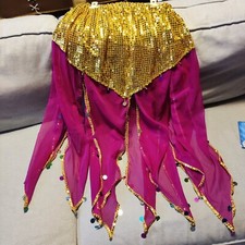 GONNA BELLYDANCE DANZA DEL VENTRE stile "Aladdin" mai usata - Taglia: 46 comoda