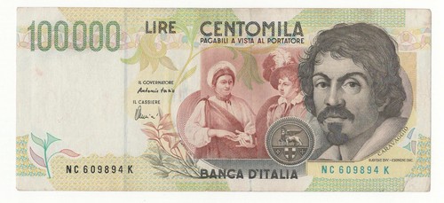 100000 lire caravaggio - 100000,
