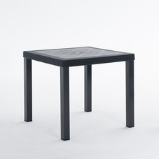 Tavolo Quadrato da Giardino Gambe in Alluminio e Piano Polipropilene 82x82 RAUL