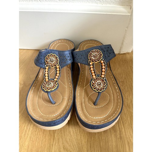 Sandali donna blu con