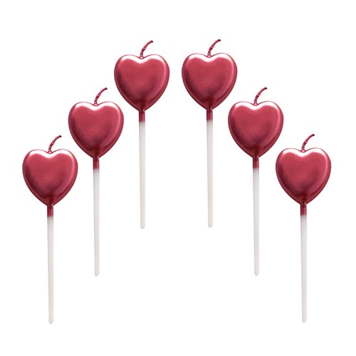 Candeline compleanno cuore 6 - candeline, a