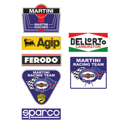 Adesivi auto epoca martini - adesivi,