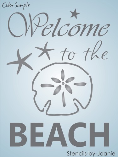 Stencil benvenuto spiaggia