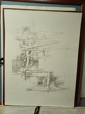 FABRIZIO CLERICI LITOGRAFIA COMPOSIZIONE FIRMATA E NUMERATA 50X65 CM CAPRINI