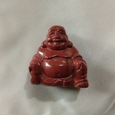 BUDDHA BUDAI In Pietra rossa.  Cristallo. "Il Buddha Felice"