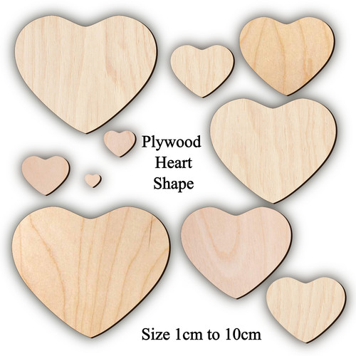 Forme cuore legno 1 - forme, 1-10