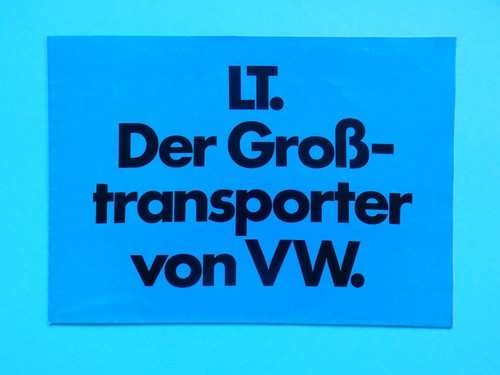 Brochure catalogo vw - catalogo, lt