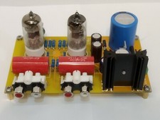 PREAMPLIFICATORE PCB - NUOVO - 2 X 6J2 - GAIN 1/10 - AC 6-9V FIL. - 200V AN.
