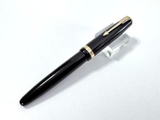PARKER DUOFOLD XL VINTAGE CHOCOLATE BROWN COLOR NIB GOLD 14KT, MADE IN USA