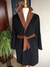 Cappotto donna Les Copaines nuovo con etichetta atletica taglia 42 (USA6-8) nero. Made in Italy.