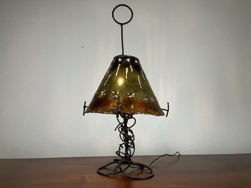 Lampada tavolo metallo rame