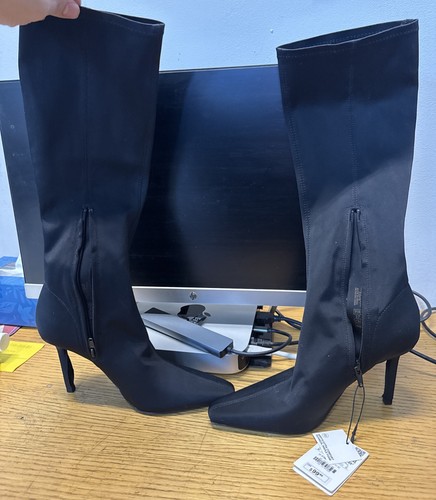 Zara black heeled - heeled, knee