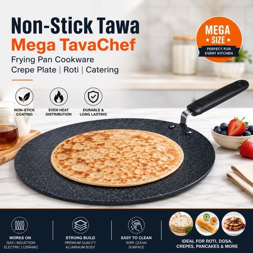 Padella antiaderente tawa 36cm - antiaderente,