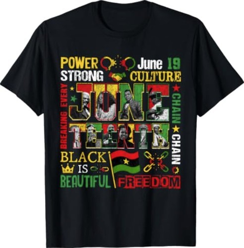 Maglietta juneteen black - juneteen,