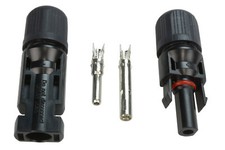 Coppia connettori 30A moduli fotovoltaici maschio + femmina pannelli solari