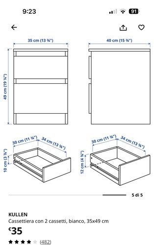 Set comodini kullen - comodini,