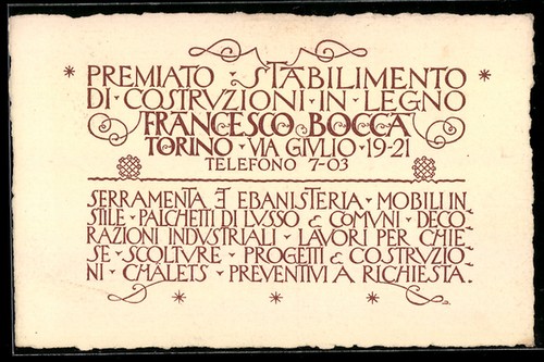 Cartolina torino pubblicità - torino,,
