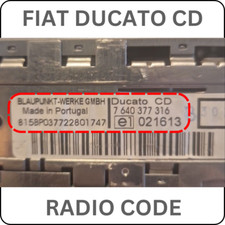 Codice Sblocco per Fiat Ducato
