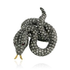 Anello serpente rubino