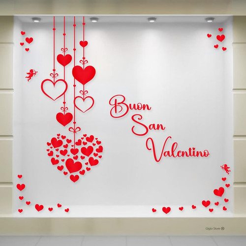 Vetrofania san valentino - vetrofania,