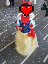 Vestito Carnevale Biancaneve Usato una volta con cerchietto in omaggio 7 - 8 ann