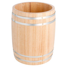 1 Pezzi - Mini Barile Ø11,5 X 13,8 Cm Naturale Legno