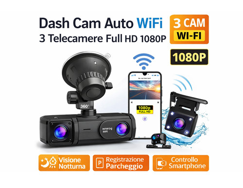 Dash cam auto canali wifi - 3,