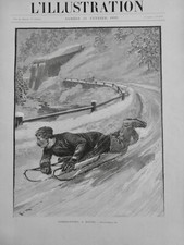1899 Davos Tobboganing Slitta