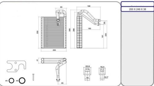 Evaporatore citroen - evaporatore, c3