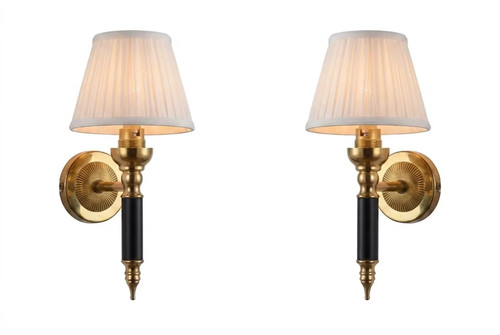 Vintage brass wall sconces - brass,