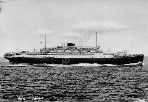 Cartolina nave vulcania - cartolina,