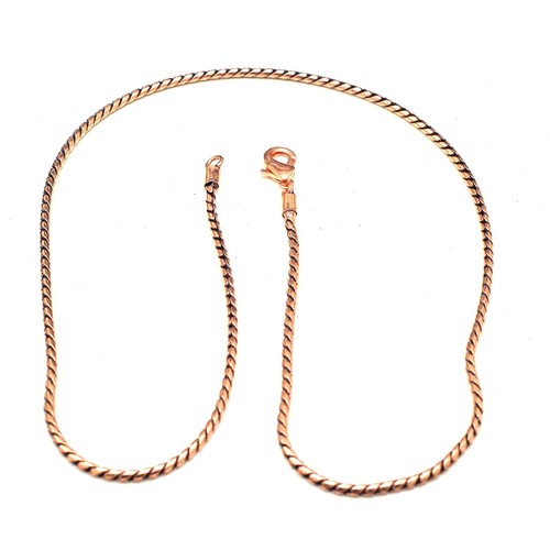 Collana catena rame con - rame,