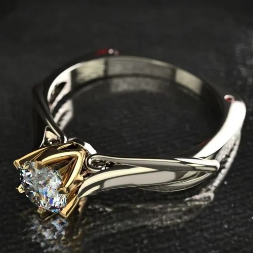 Anello moissanite oro puro - oro, 18k