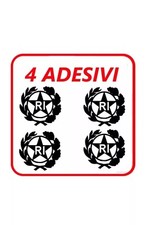 adesivo targa auto ri repubblica epoca per bollino stella logo timbro stemma la