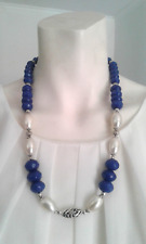 collana donna con radice di zaffiro e perle maiorca