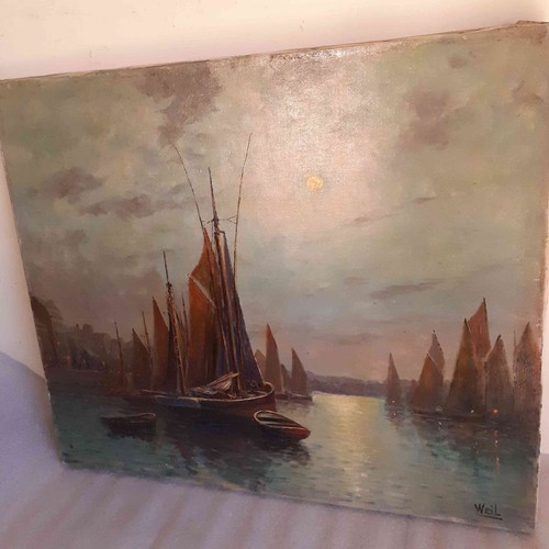 Huile sur toile - huile,