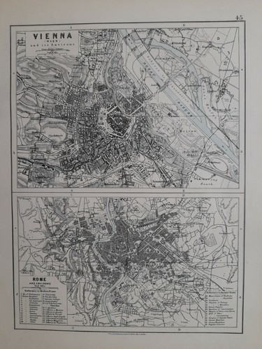 1913 map vienna wien - map,