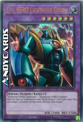 Evil hero lightning golem - evil,