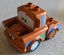 LEGO DUPLO - DISNEY PIXAR CARS CAMION MARRONE - TOW MATER - VINTAGE - USATO