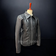 Giubbotto pelle uomo nero