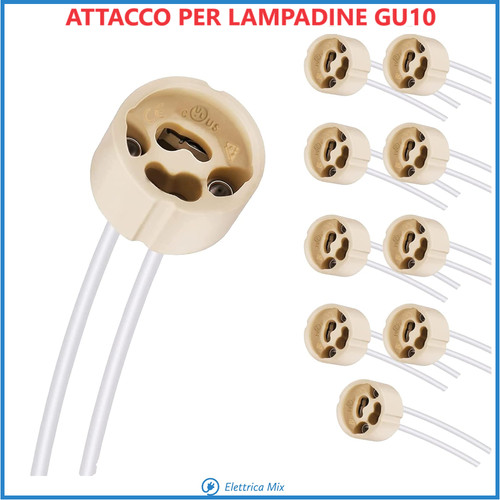 Portalampada gu10 ceramica - gu10,